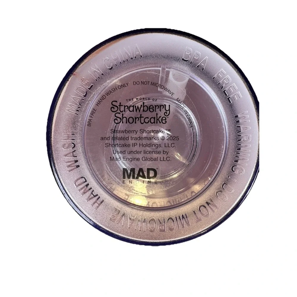 Strawberry Shortcake Tumbler Cup With Straw BPA Free Pink Red